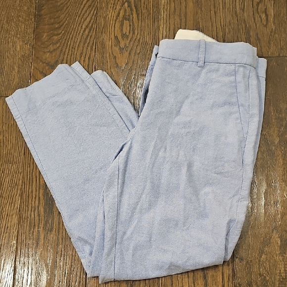 J. Crew 100% Cotton Blue Cropped Pants - Picture 2 of 7